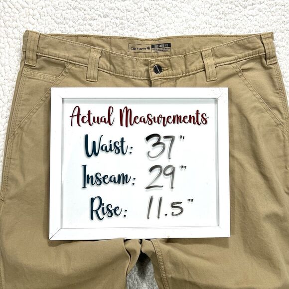 Carhartt Rugged Flex Canvas Pants Men’s 38x30 (Actual 37x29) Relaxed Workwear - Picture 14 of 14